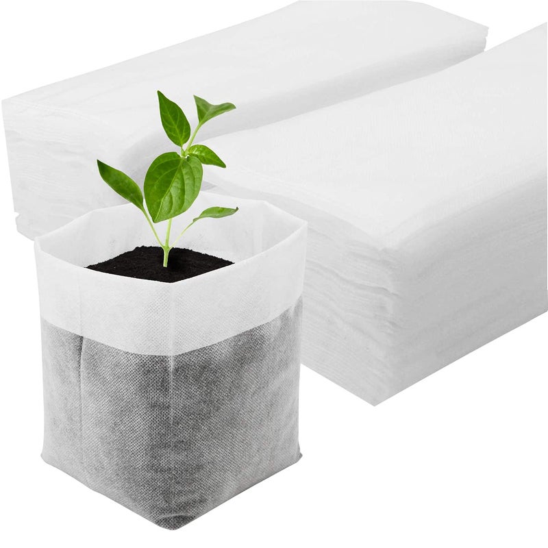 ENPOINT Nursing Growing Pouch, 100pcs 11 x 11.8 in Plant Non-Woven Nursery Bags Large, Fabric Seedling Plant Grow Bags, Seed Starting Planting Growing for Home Garden Supply - Image 1